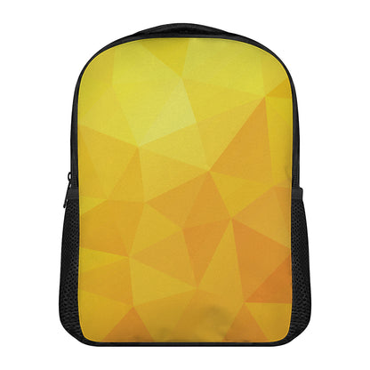 Yellow Polygonal Geometric Print Casual Backpack