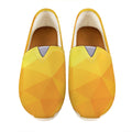 Yellow Polygonal Geometric Print Casual Shoes