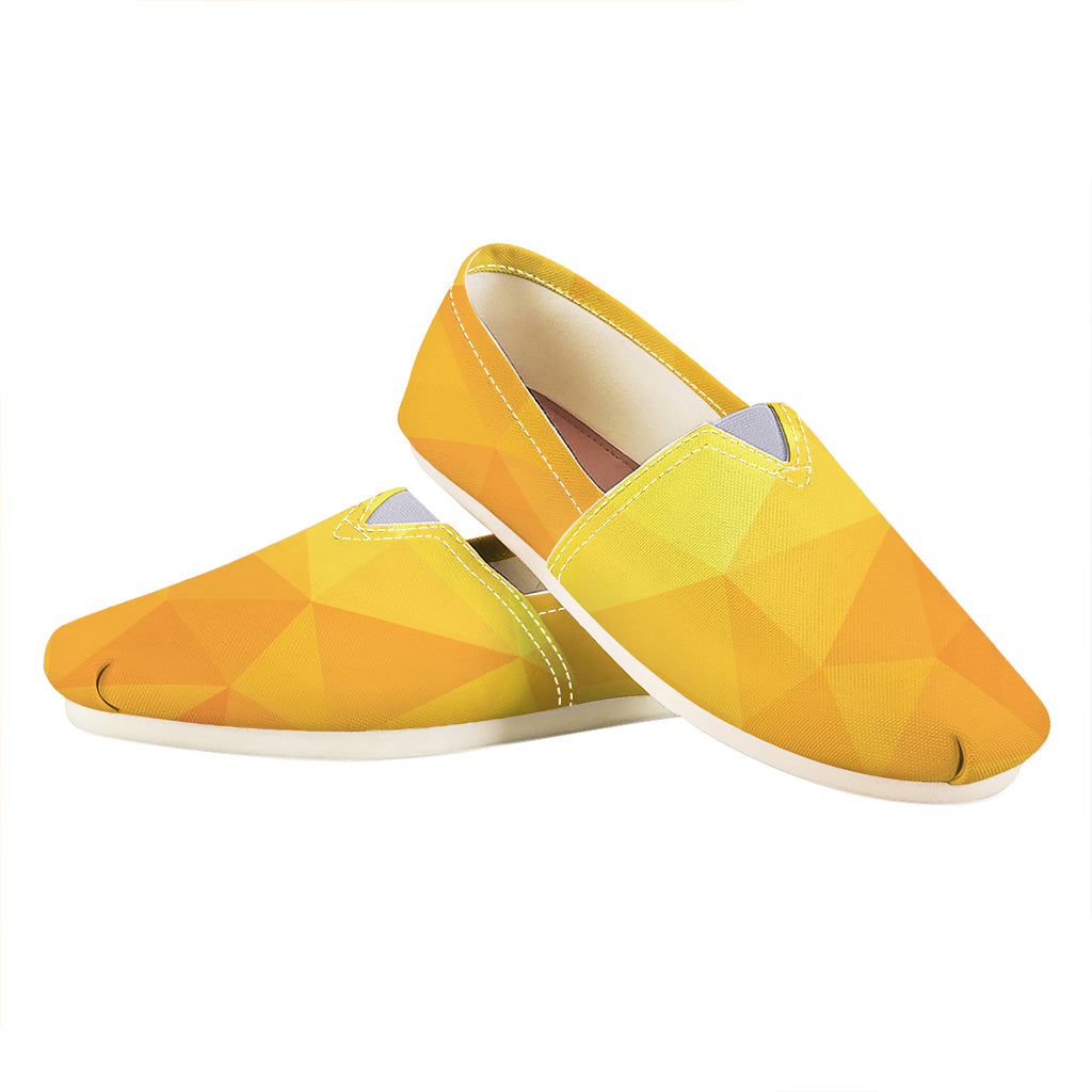 Yellow Polygonal Geometric Print Casual Shoes