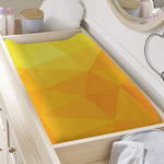Yellow Polygonal Geometric Print Changing Pad Cover