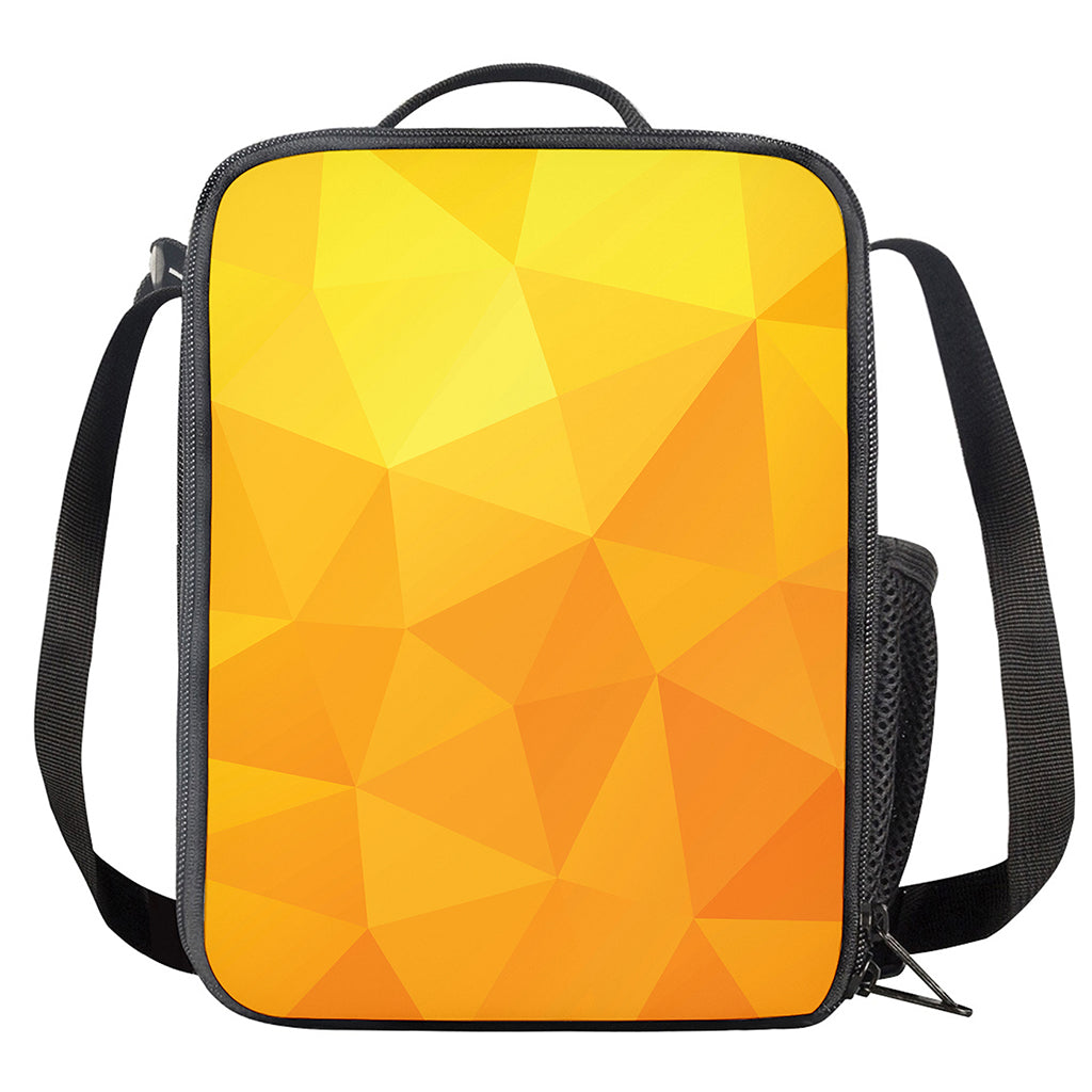 Yellow Polygonal Geometric Print Crossbody Lunch Bag
