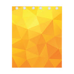 Yellow Polygonal Geometric Print Curtain