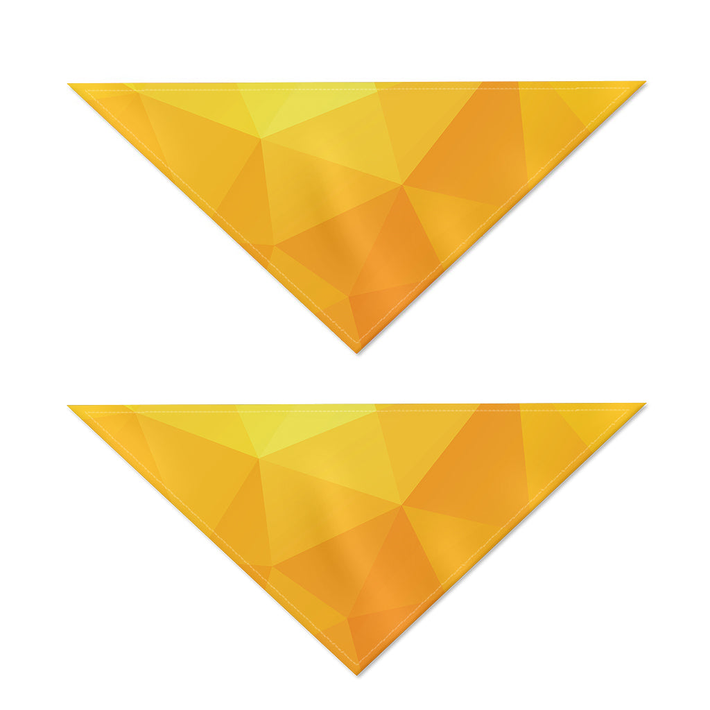 Yellow Polygonal Geometric Print Dog Bandana