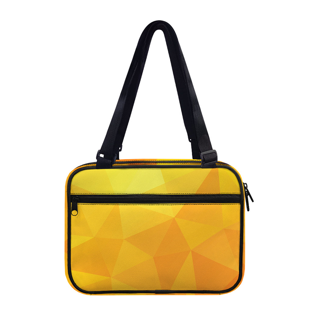Yellow Polygonal Geometric Print Double Strap Bible Bag