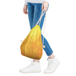 Yellow Polygonal Geometric Print Drawstring Bag