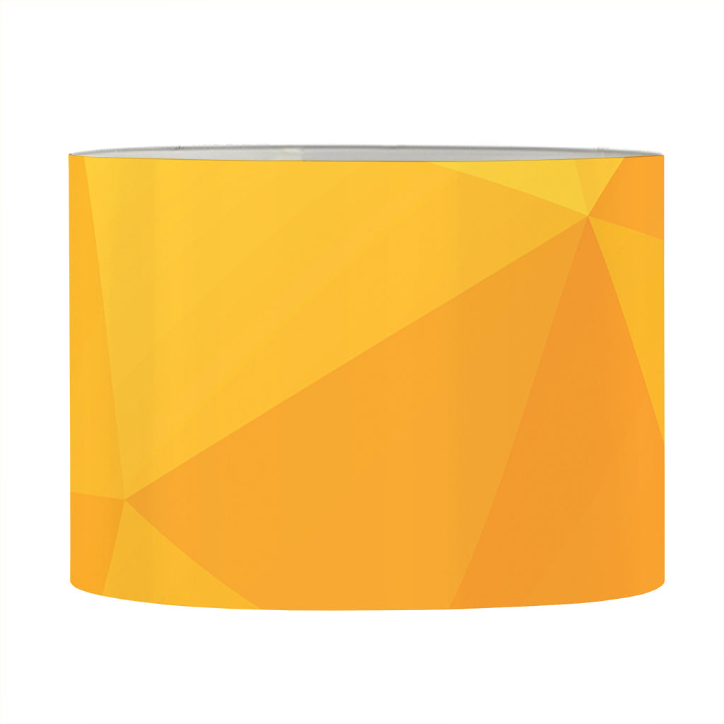 Yellow Polygonal Geometric Print Drum Lamp Shade