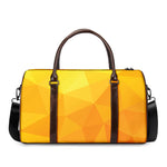Yellow Polygonal Geometric Print Duffle Bag