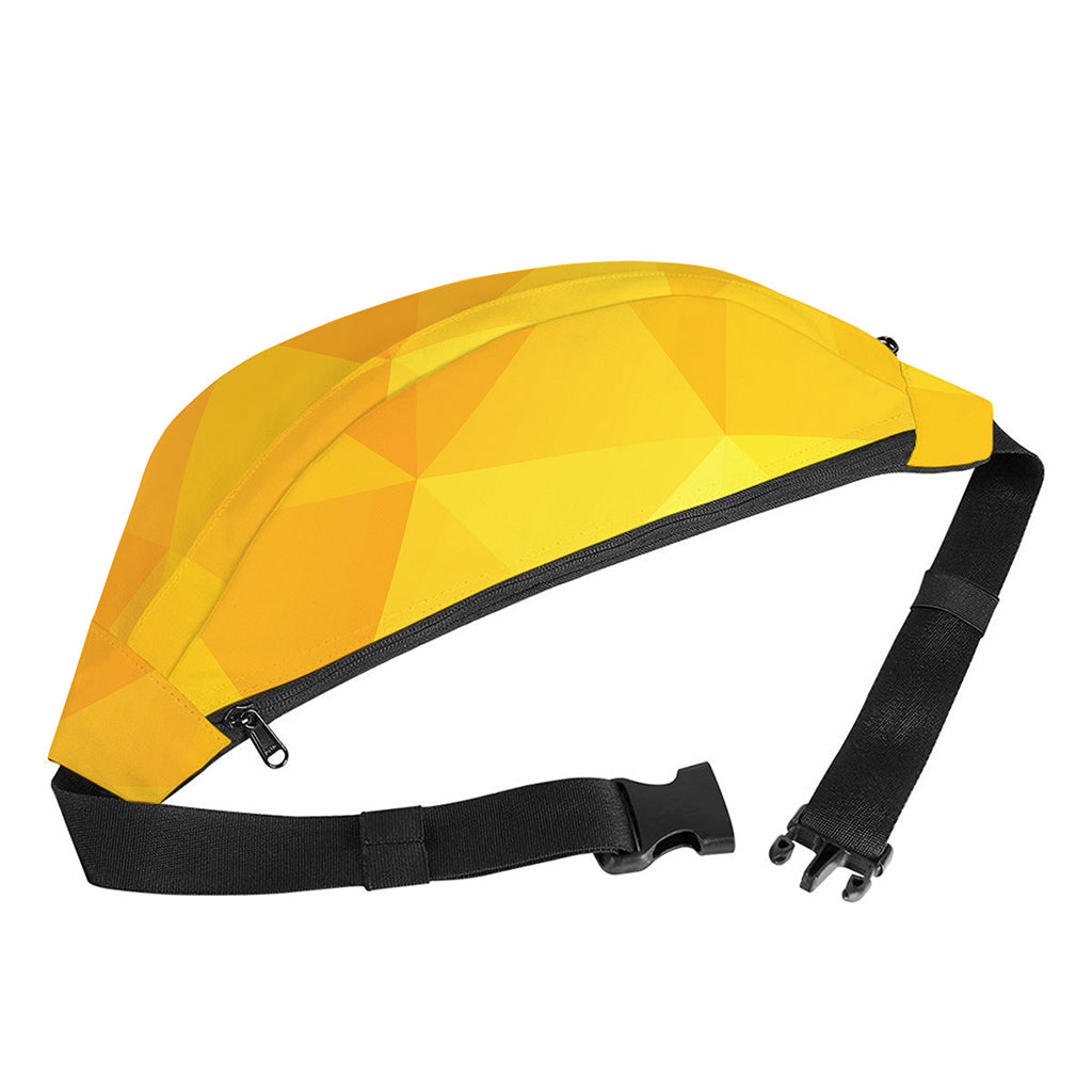 Yellow Polygonal Geometric Print Fanny Pack