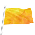 Yellow Polygonal Geometric Print Flag