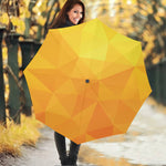 Yellow Polygonal Geometric Print Foldable Umbrella