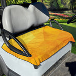 Yellow Polygonal Geometric Print Golf Cart Seat Cover