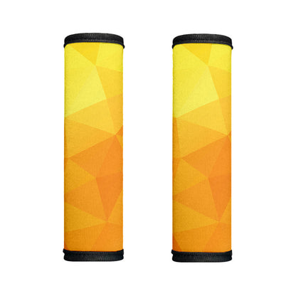 Yellow Polygonal Geometric Print Handle Covers