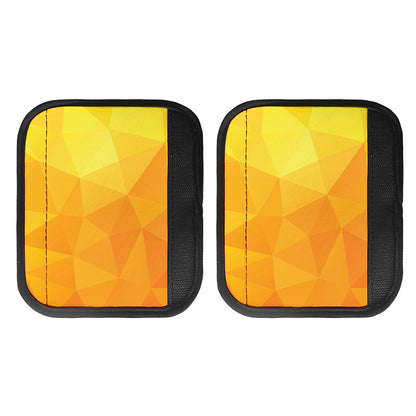 Yellow Polygonal Geometric Print Handle Covers