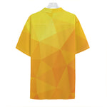 Yellow Polygonal Geometric Print Hawaiian Shirt