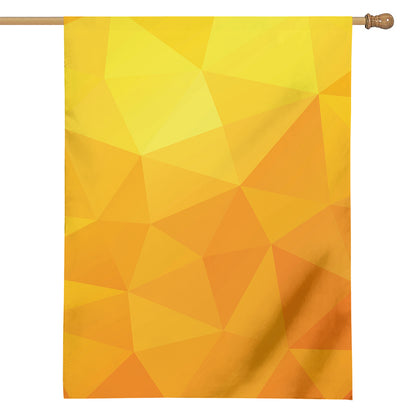Yellow Polygonal Geometric Print House Flag