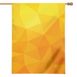 Yellow Polygonal Geometric Print House Flag