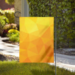 Yellow Polygonal Geometric Print House Flag