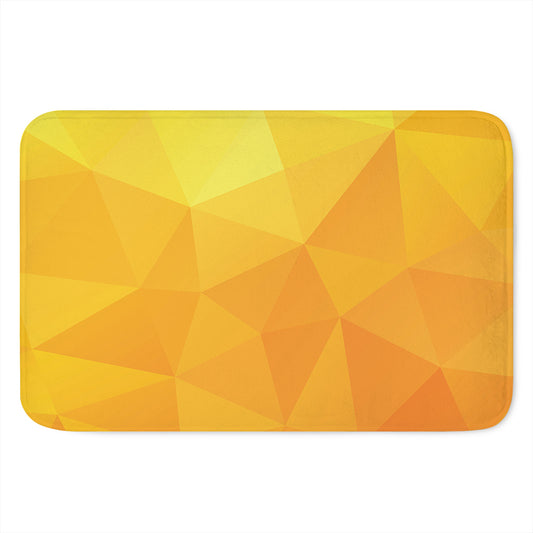 Yellow Polygonal Geometric Print Indoor Door Mat