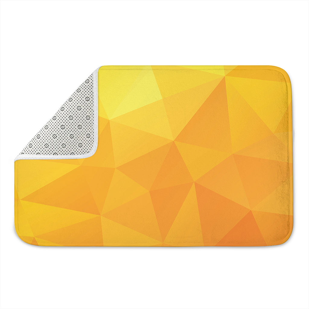 Yellow Polygonal Geometric Print Indoor Door Mat