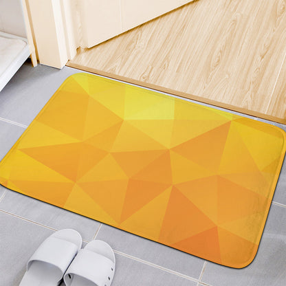 Yellow Polygonal Geometric Print Indoor Door Mat