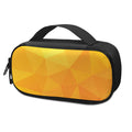 Yellow Polygonal Geometric Print Portable Cooler Travel Case