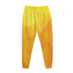 Yellow Polygonal Geometric Print Jogger Pants