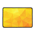 Yellow Polygonal Geometric Print Kitchen Mat