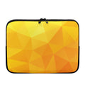 Yellow Polygonal Geometric Print Laptop Sleeve