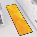 Yellow Polygonal Geometric Print Long Kitchen Mat