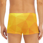 Yellow Polygonal Geometric Print Men's Short Boxer Briefs