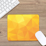 Yellow Polygonal Geometric Print Mouse Pad