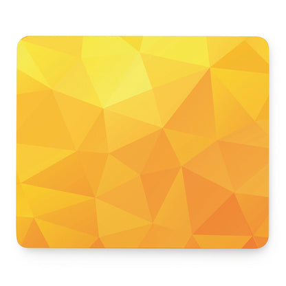 Yellow Polygonal Geometric Print Mouse Pad