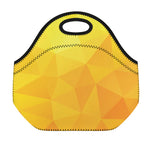 Yellow Polygonal Geometric Print Neoprene Lunch Bag