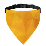 Yellow Polygonal Geometric Print Over The Collar Dog Bandana
