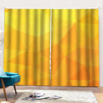Yellow Polygonal Geometric Print Pencil Pleat Curtains