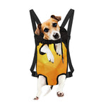 Yellow Polygonal Geometric Print Pet Carrier Backpack