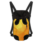 Yellow Polygonal Geometric Print Pet Carrier Backpack