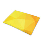 Yellow Polygonal Geometric Print Pet Cooling Mat Cover
