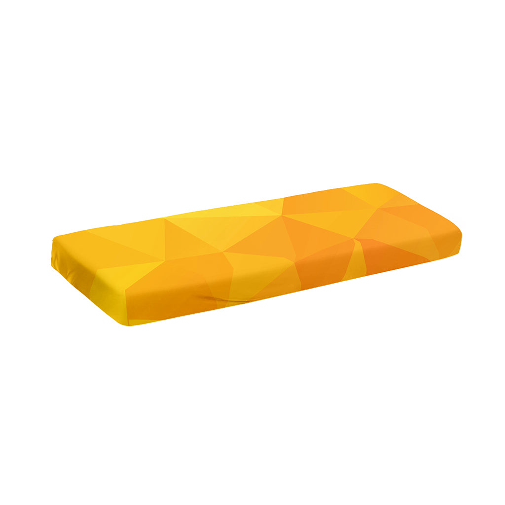 Yellow Polygonal Geometric Print Piano Keyboard Cover