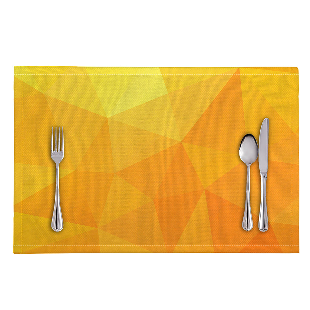 Yellow Polygonal Geometric Print Placemat
