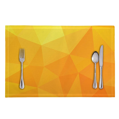 Yellow Polygonal Geometric Print Placemat
