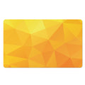 Yellow Polygonal Geometric Print Polyester Doormat