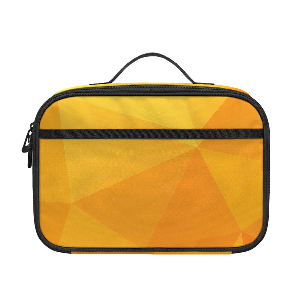 Yellow Polygonal Geometric Print Portable Lunch Bag
