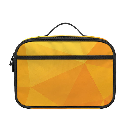 Yellow Polygonal Geometric Print Portable Lunch Bag