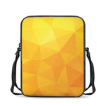 Yellow Polygonal Geometric Print Rectangular Crossbody Bag