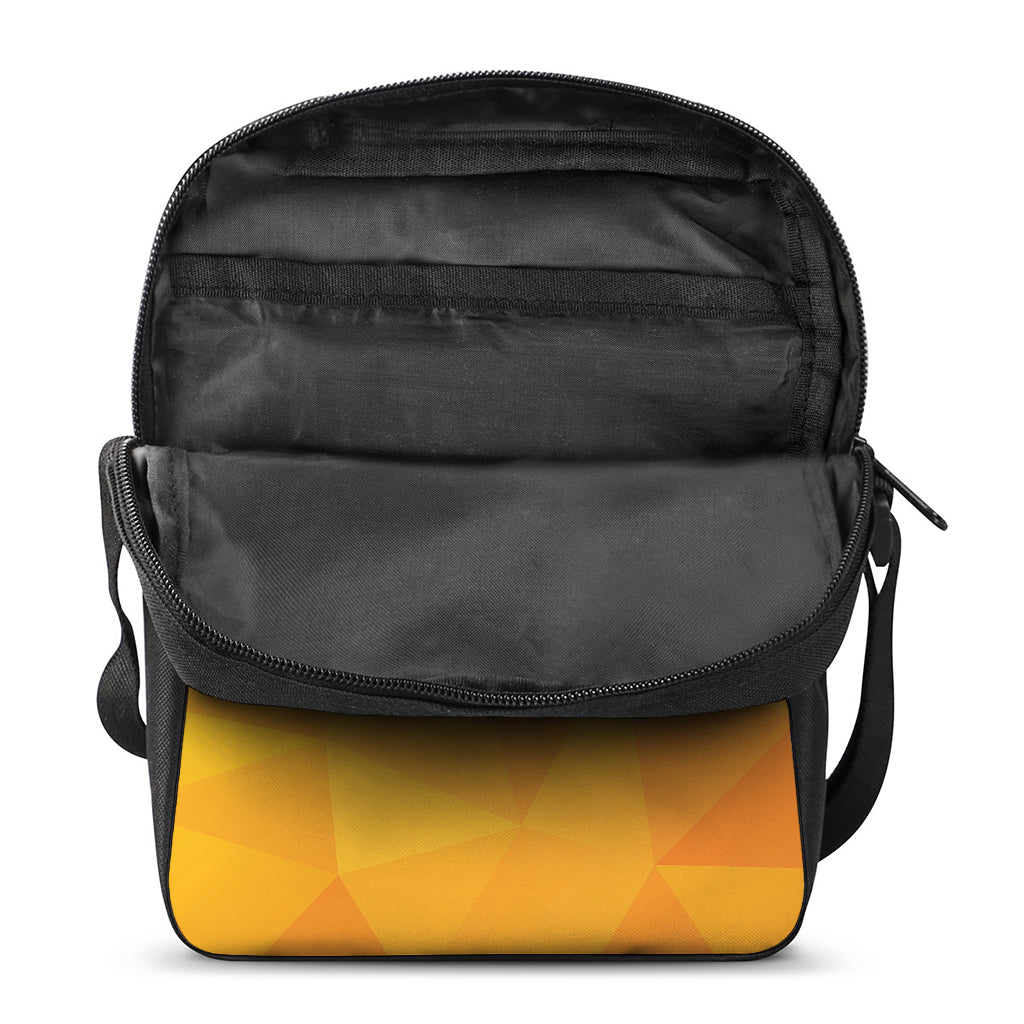 Yellow Polygonal Geometric Print Rectangular Crossbody Bag