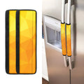 Yellow Polygonal Geometric Print Refrigerator Handle Covers