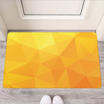 Yellow Polygonal Geometric Print Rubber Doormat