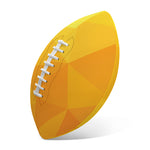 Yellow Polygonal Geometric Print Rugby Ball