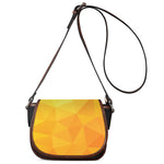 Yellow Polygonal Geometric Print Saddle Bag